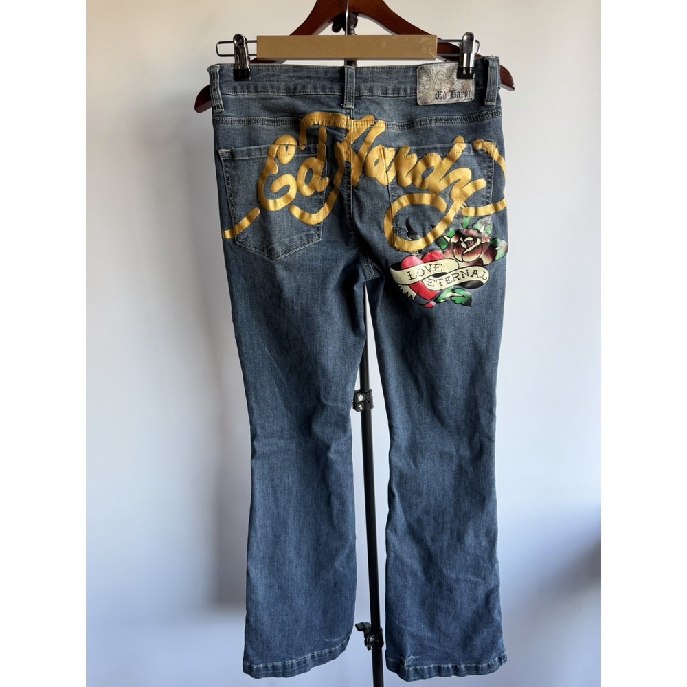 Ed Hardy Y2K True Love Denim Fit and Flare Women's Jeans  Size 28